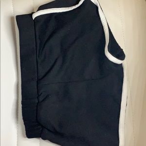 Black shorts with a white trimming